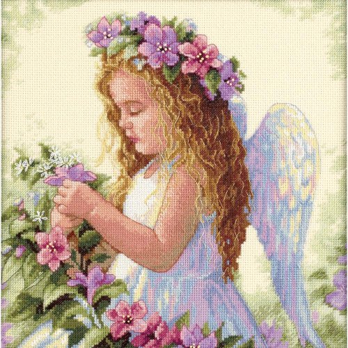 (image for) Passion Flower Angel Counted Cross Stitch Kit